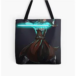 Plo Koon with blue lightsaber Tote Bag
