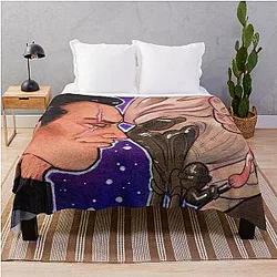 Star Wars Clone Wars Plo Koon and Commander Wolffe Hōngī Throw Blanket