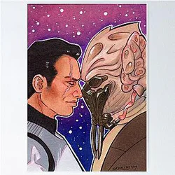 Star Wars The Clone Wars Plo Koon and Commander Wolffe Hongi Poster