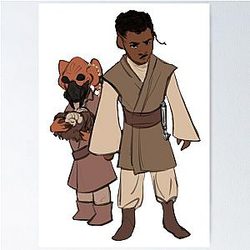 Kid Mace Windu and Plo Koon Poster