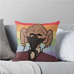 LGBTQI Plo Koon Throw Pillow