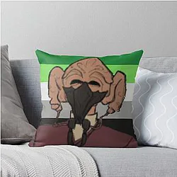 Aromantic Plo Koon Throw Pillow