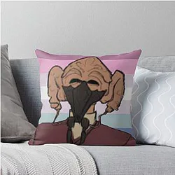 Bigender Plo Koon Throw Pillow