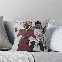 Plo Koon Commander Wolffe Star Wars Throw Pillow