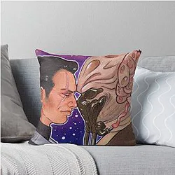 Star Wars The Clone Wars Plo Koon and Commander Wolffe Throw Pillow