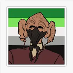Aromantic Plo Koon Sticker