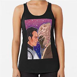 Star Wars The Clone Wars Plo Koon and Commander Wolffe Racerback Tank Top