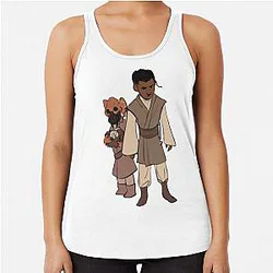 Kid Mace Windu Plo Koon Racerback Tank