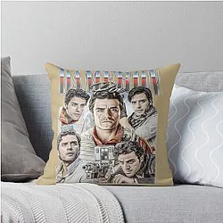Poe Dameron Vintage Collage Art - Limited Edition Throw Pillow