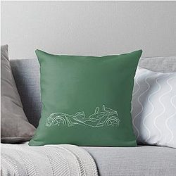 Polaris Slingshot Profile White Throw Pillow