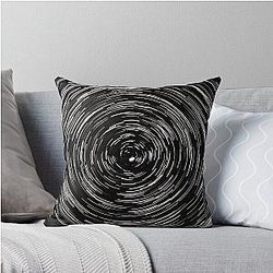 Startrails, Polaris at center Throw Pillow