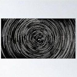 Startrails Polaris at center Poster