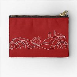 Polaris Slingshot Profile Stencil White Zipper Pouch