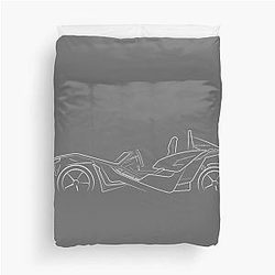 Polaris Slingshot Profile Stencil White Duvet Cover