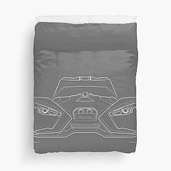 Polaris Slingshot front stencil white Duvet Cover