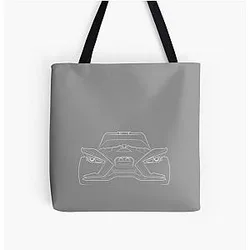 Polaris Slingshot Front Stencil White All Over Print Tote Bag
