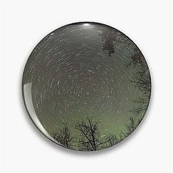 Aurora with Star Trails around Polaris