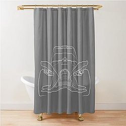Polaris Slingshot Front Stencil Shower Curtain