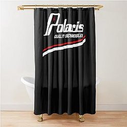 Vintage Polaris Snowmobile USA Shower Curtain