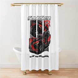 Polaris Slingshot Red Shower Curtain