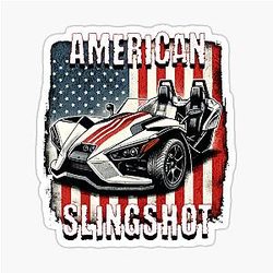 American Slingshot Patriotic USA Flag Graphic Sticker