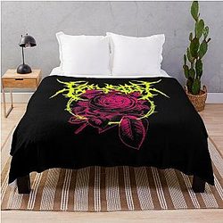 Polyphia Merchandise Rose Flower Throw Blanket