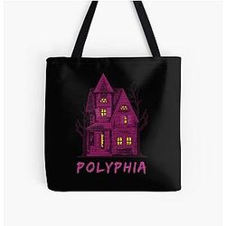 Polyphia Merchandise Band Some Scary Haunted House All Over Print Tote Bag