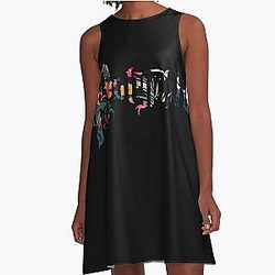 Polyphia Flowers A Line Dress