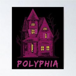 Polyphia Merch Band With A Haunted House Poster