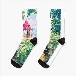 Porco Rosso Watercolor Socks