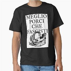 Meglio Porci Che Fascisti - Porco Rosso Classic T-Shirt