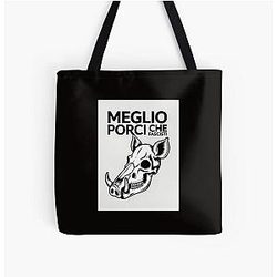 I'd Rather Be a Pig Than a Fascist - Porco Rosso All Over Print Tote Bag