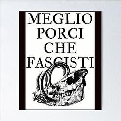 Meglio Puo Rosso Fascisti (I'D Rather Be A Pig Than A Fascist) - Porco Rosso Poster