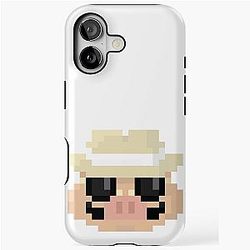 Pixel art of Porco Rosso iPhone case