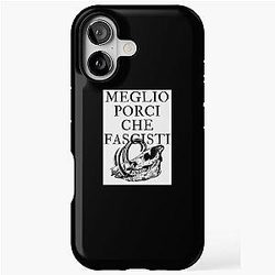 Meglio Perchè Fascisti - Porco Rosso iPhone Tough Case