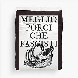 Meglio piuttosto che essere un fascista - Porco Rosso Duvet Cover
