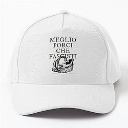 Meglio Porci Facisti (I'd rather be a pig than a Fascist) - Porco Rosso Baseball Cap