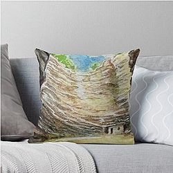 Secret Cove of Porco Rosso Throw Pillow