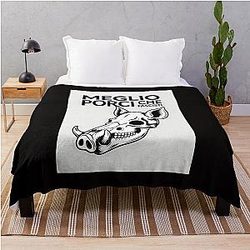 I'd Rather Be a Pig Than a Fascist Porco Rosso Throw Blanket