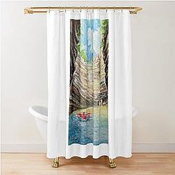 Secret Cove of Porco Rosso Shower Curtain