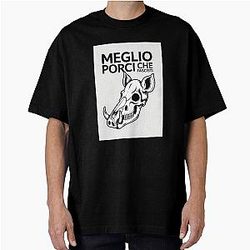 Meglio I'd rather be a pig than a fascist - Porco Rosso T-Shirt