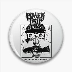 Power Trip Merch Crushed Skull Pin