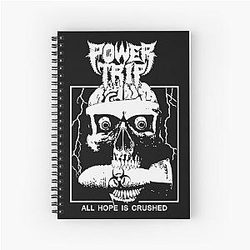 Power Trip Merch Hope Crushed Skull Spiral Notebook