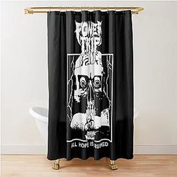 Power Trip Merch Crushed Skull Shower Curtain