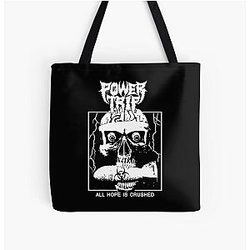 Power Trip Over Print Tote Bag