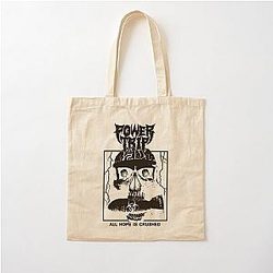 Power Trip Merch Crushed Skull Cotton Tote Bag
