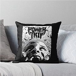 Power Trip save rock Throw Pillows