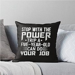 Power Trip Throw Pillow