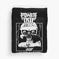 Power Trip Merch Skull Duvet Cover