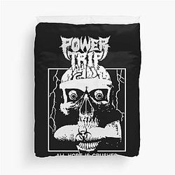Power Trip Merch Crushed Skull Duvet Cover